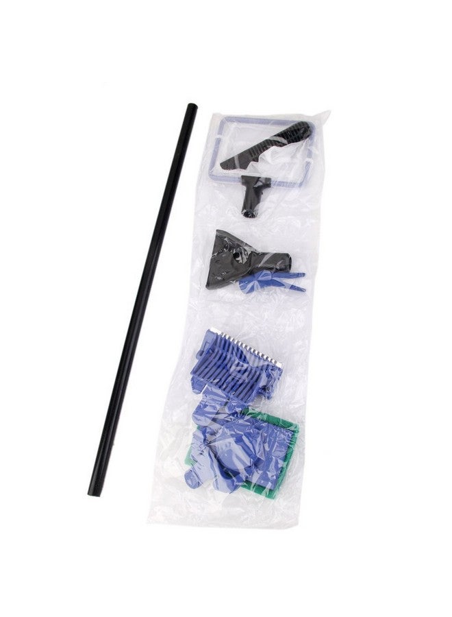 SRI Aquarium 5 In 1 Kit Multi-Function Aquarium/Fish Tank Cleaning Tool, Algae Scraper, Fish Net, Sponge, Plant Fork, Gravel Rake Long Deep Fish Tanks - Image 2