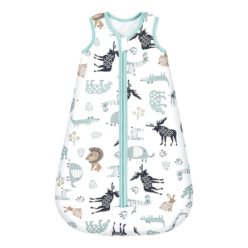 Mosebears Sleep Sack Baby Winter Wearable Blanket with 2Way Zipper25 TOG Cotton Sleep Sack Unisex Deer 612 Months