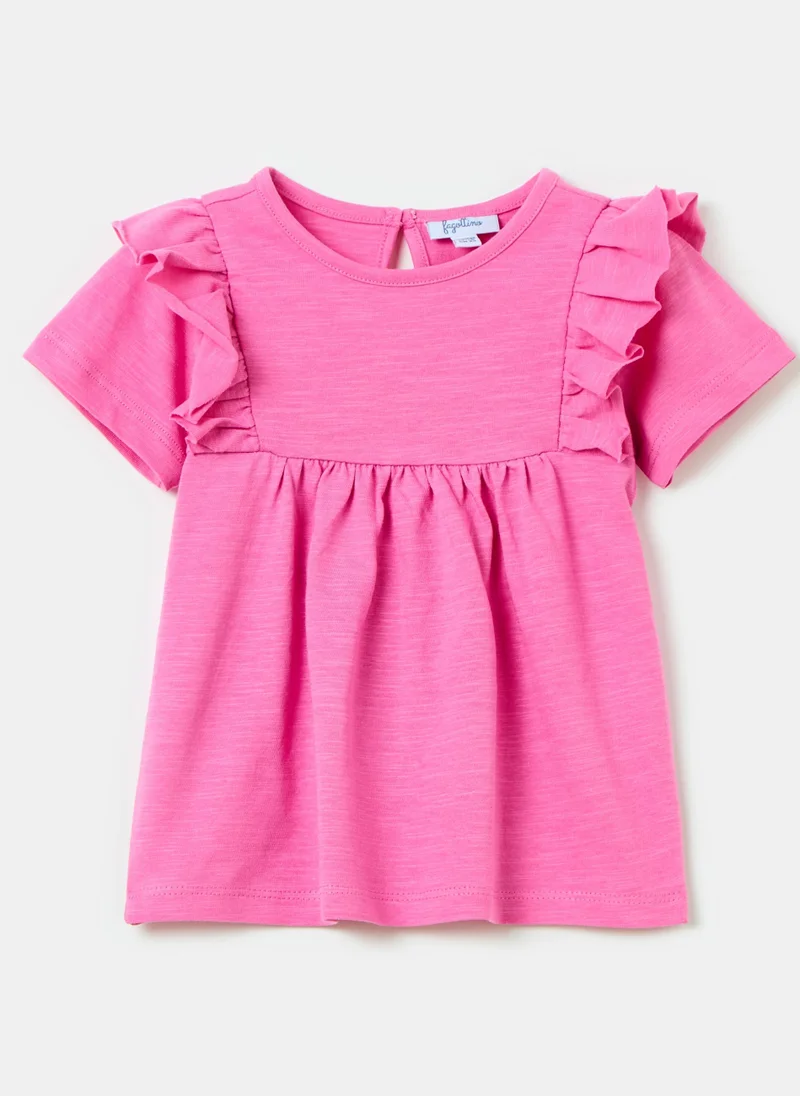 Ovs Cotton T-shirt with frills