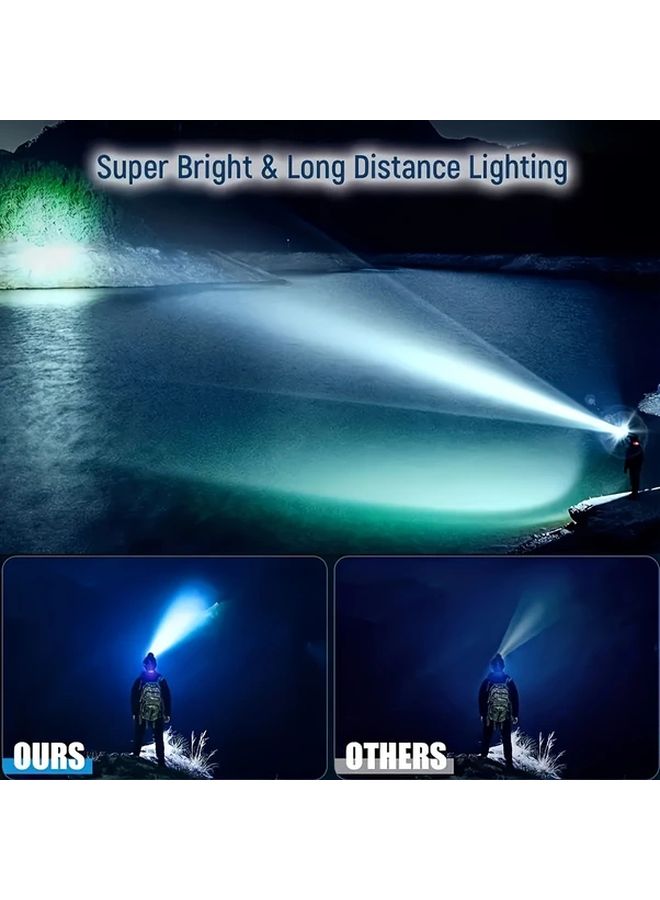 USB Rechargeable Headlamp With 5 LEDs 4 Light Modes Headset Style For Camping Fishing - Image 4