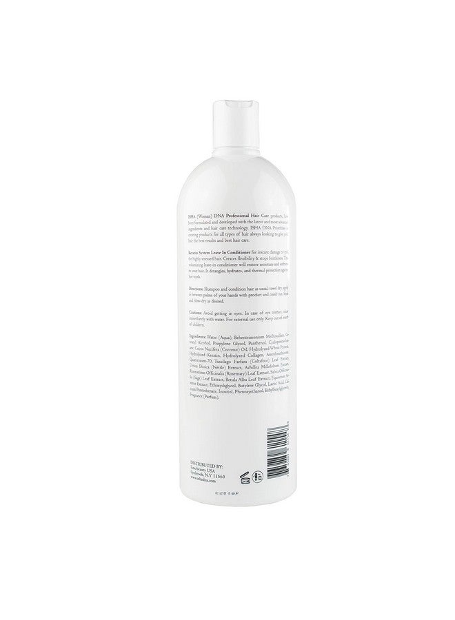 ISHA DNA Keratin Treatment System Leave In conditioner - Sulfate Free - Daily Treatment For Instant Damage Control - Provides Volume and Detangles - Coconut and Argan Oil Infused (32 Fl oz.) - Image 2