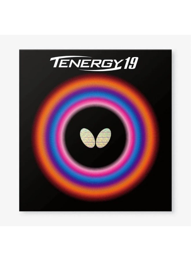Butterfly Tenergy 19 Table Tennis Rubber - Professional Table Tennis Rubber - Available in 1.7 mm, 1.9 mm, or 2.1 mm Sponge - Red or Black - 1 Table Tennis Rubber Sheet - Image 1