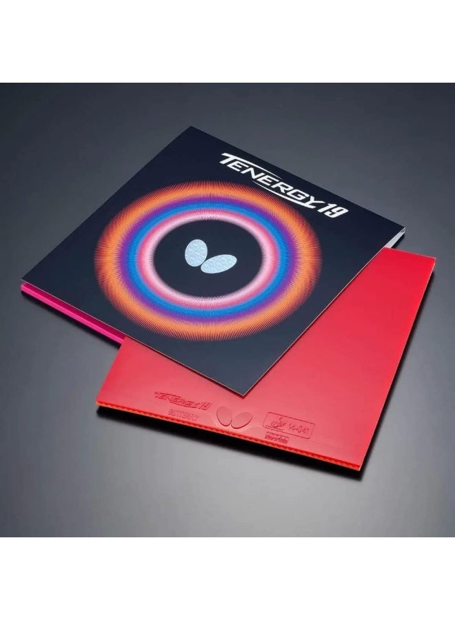 Butterfly Tenergy 19 Table Tennis Rubber - Professional Table Tennis Rubber - Available in 1.7 mm, 1.9 mm, or 2.1 mm Sponge - Red or Black - 1 Table Tennis Rubber Sheet - Image 2