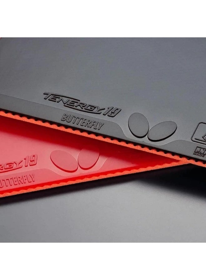 Butterfly Tenergy 19 Table Tennis Rubber - Professional Table Tennis Rubber - Available in 1.7 mm, 1.9 mm, or 2.1 mm Sponge - Red or Black - 1 Table Tennis Rubber Sheet - Image 5