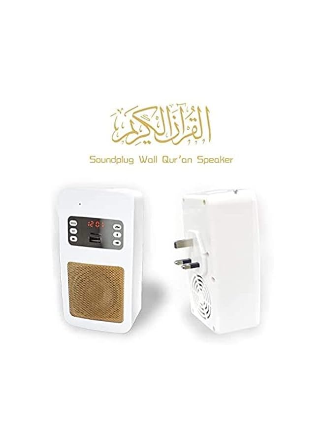 Equantu Smart Wall Plug Quran Speaker With Remote Bluetooth Led Light Radio Usb And Sd - Image 2