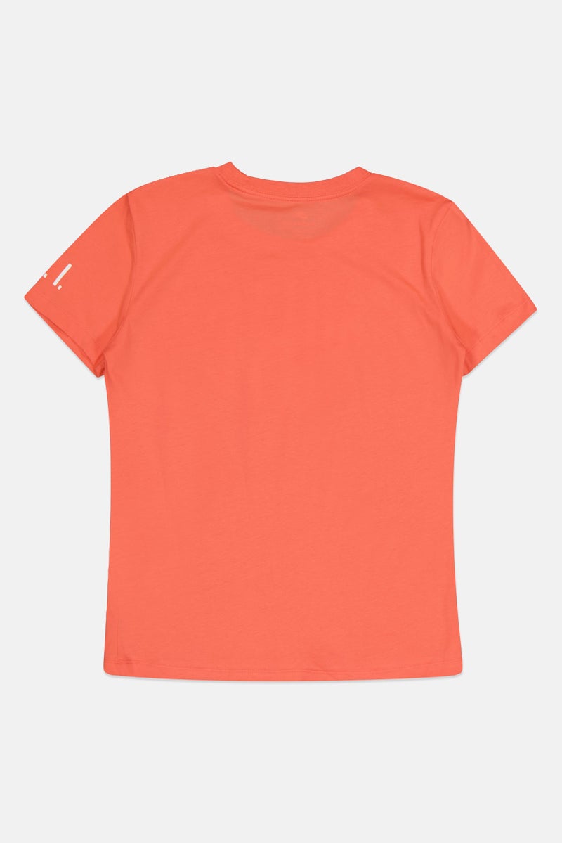 Nike تي شيرت رياضي نسائي قصير الأكمام في الهواء الطلق، خوخي داكن - Image 3