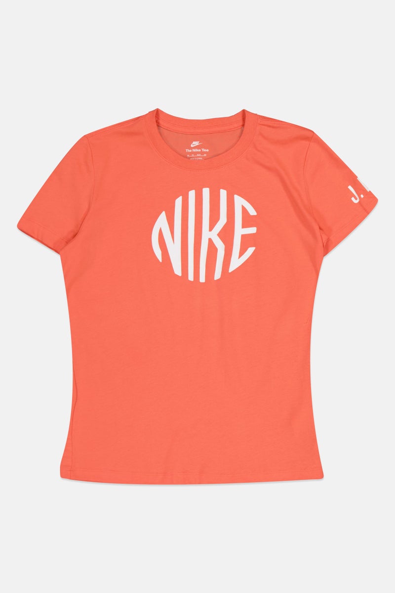 Nike Women Sportswear Fit Short Sleeve Outdoor T-Shirt, Dark Peach - Image 2