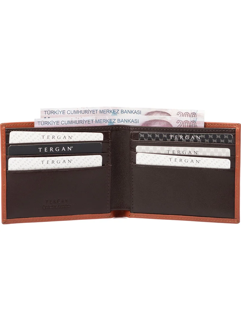 Tergan Tan-Brown Leather Men's Wallet 01211X10