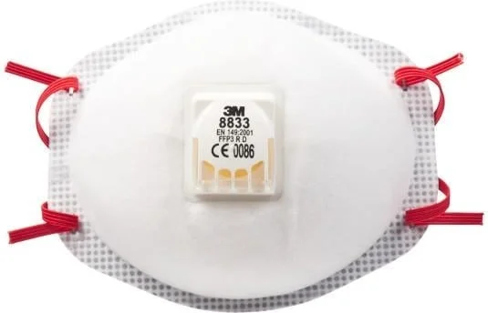 3M 8833 Ffp3 Special Particulate Respirator Mask with Valve - Pack of 10