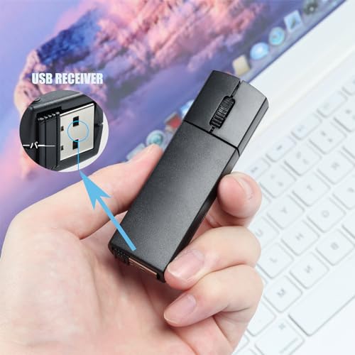 elec Space Wireless Mini Finger Mouse, Silent Dual-Mode Bluetooth & 2.4GHz, Ergonomic, Portable PC Mouse with Case, Compatible with MacBook, Chromebook - Image 3