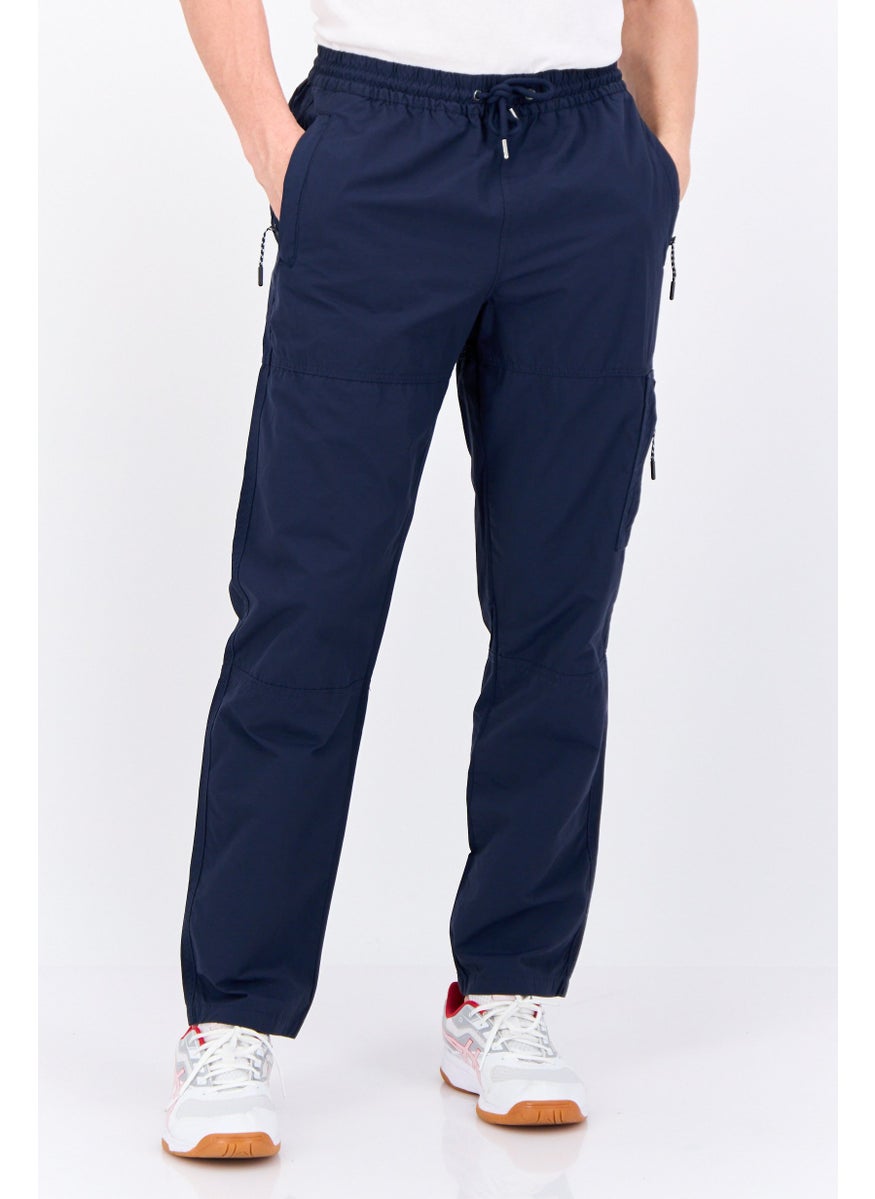Penfield Men Regular Fit Solid Drawstring Cargo Pants, Navy  - Image 1