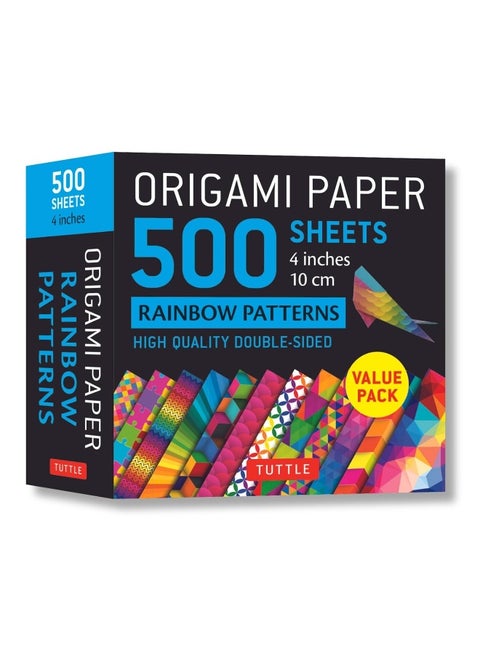 Origami Paper 500 sheets Rainbow Patterns 4" (10 cm): Double-Sided Origami Sheets Printed with 12 Different Patterns