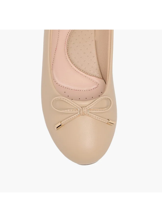 Celeste Women's Bow Detail Slip-On Ballerina Shoes