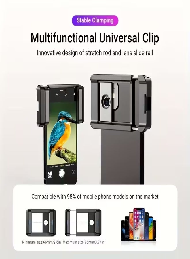 APEXEL 60X Telephoto Monocular – 66mm Objective Lens, 4K HD Optics, Manual Focus, Aluminum Alloy, Tripod Compatible – Outdoor Photography & Travel - Image 5