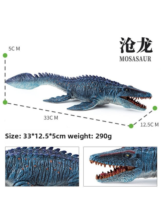 Dinosaur Toy Tyrannosaurus Rex Simulation Animal Model Toy Velociraptor Canglong Triceratops A Generation Of Hair-Specifications:33cm Dragon (mouth Movable) - Image 1