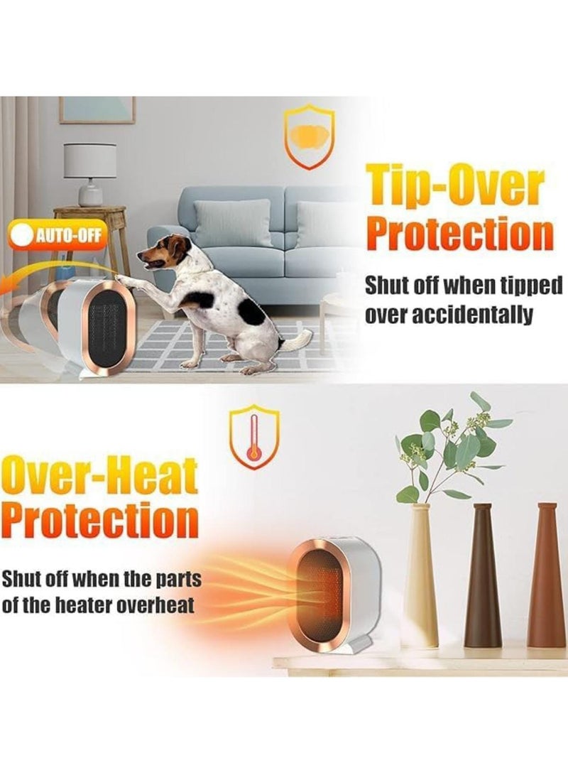 STARLUX Ceramic Portable Electric Heater, Low Energy Fan Heater with 2 Heat Settings, Silent & Overheat Protection, Compact Room Heater for Home, Bedroom, Living Room, Office - Image 2