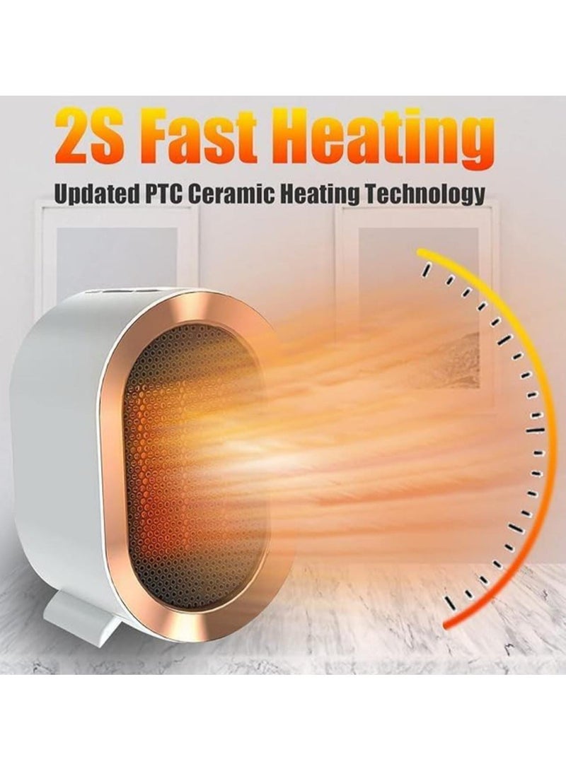 STARLUX Ceramic Portable Electric Heater, Low Energy Fan Heater with 2 Heat Settings, Silent & Overheat Protection, Compact Room Heater for Home, Bedroom, Living Room, Office - Image 3