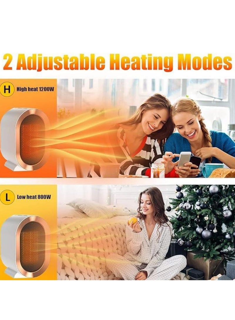 STARLUX Ceramic Portable Electric Heater, Low Energy Fan Heater with 2 Heat Settings, Silent & Overheat Protection, Compact Room Heater for Home, Bedroom, Living Room, Office - Image 5