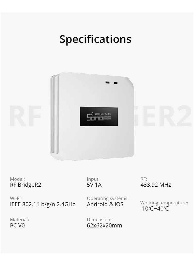 SONOFF - SONOFF RF BridgeR2 433 Smart Hub - Image 1