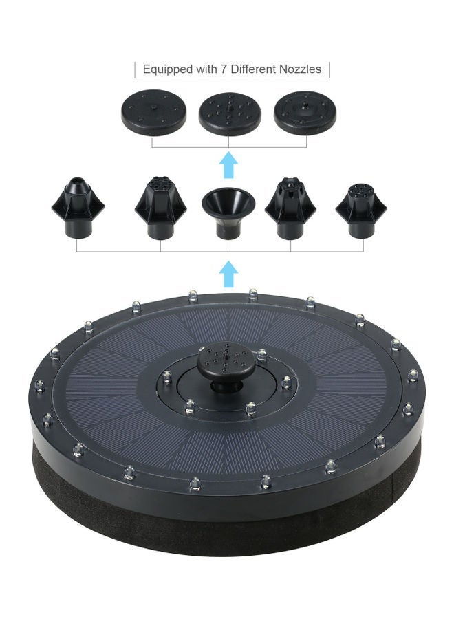 NIBEMINENT LED Solar Floating Fountain Pump Black - Image 4