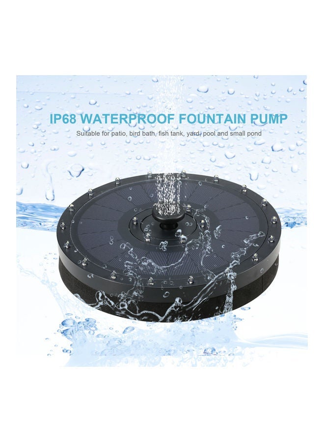 NIBEMINENT LED Solar Floating Fountain Pump Black - Image 2
