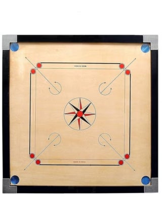 Premium High Gloss Finish Carrom Board – 32-Inch Full Size with 1.5-Inch Thick Wooden Border (Super Tournament Model) – Smooth Rebound Surface – Includes Professional Striker, Carrom Coins, and Powder – Large Size for Indoor Game Play, Adults & Family Entertainment - pzsku/Z1F856044AB7A324671CEZ/45/1747052438/c42684c5-fb4e-4ebb-91a6-f80325024bfe