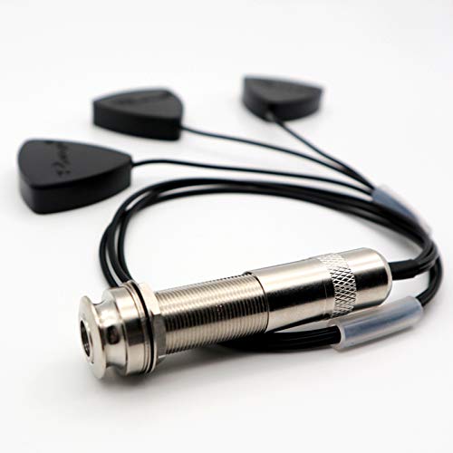 Aestivate Acoustic Guitar Pickup Contact Microphone Piezo Transducer Cello Banjo Ukulele Mandolin Guitar Microphone Pickup (3-head contact pickup) - Image 3