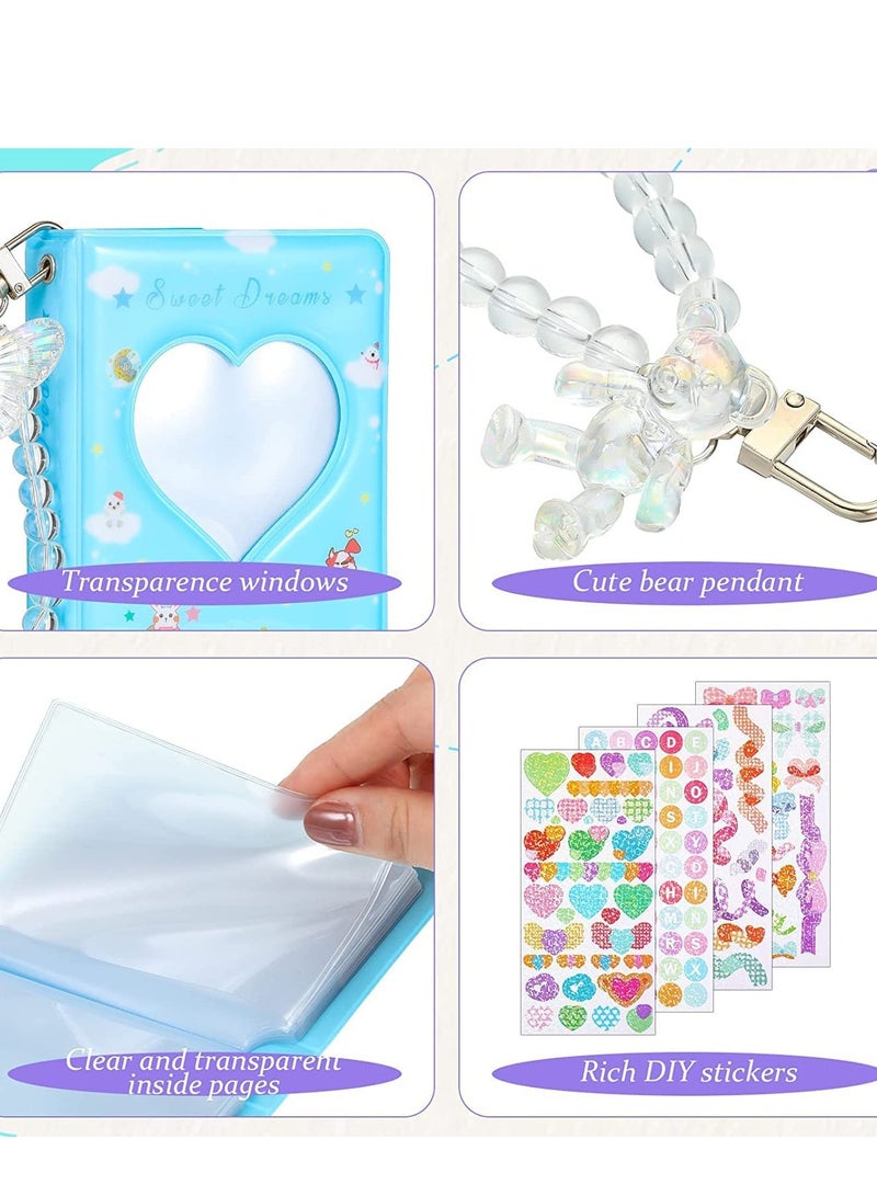 SYOSI Kpop Photocard Holder Book Mini Album Collect Binder 40 Pockets With Cute Decorative Stickers And Bracelet Card Holders Style 2 Pcs 3 Inch  - Image 5