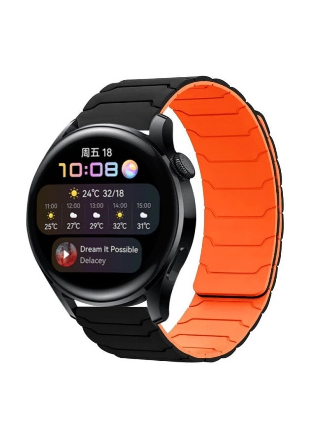 Suitable For Huawei Gt5 Armor Magnetic Watch Strap Gt3/Gt4 Silicone Wristband Gt2Prowatch34Pro Universal 