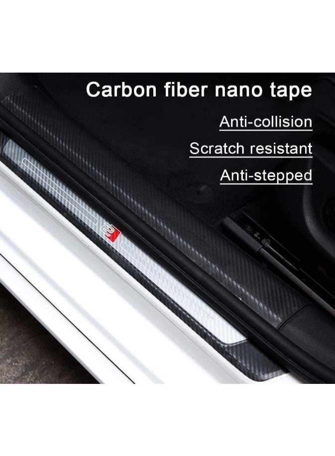 5cmx5m Car Sill Protectors Strips, 5D Carbon Fiber Sticker, Automotive Anti-Collision Strip for Car Door Edge Front and Rear Bumper Door Sill Protector, Fits for Most Cars. - Image 2