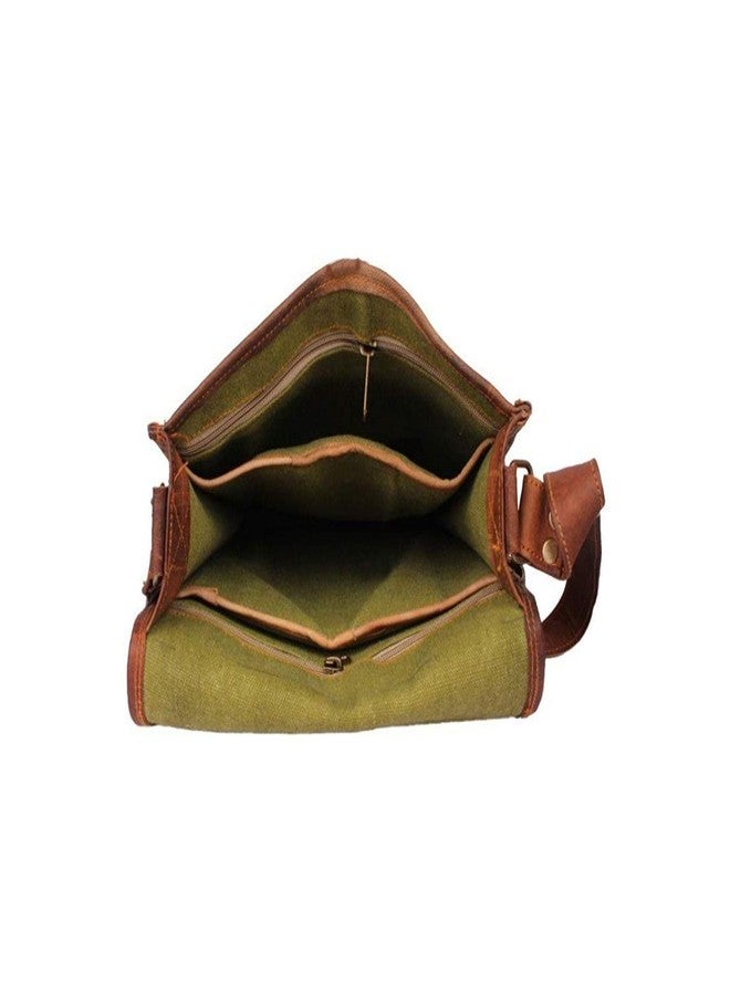 RSN Leather Bags Full Flap Crossbody Satchel Laptop Messenger Bag For Man, Boys And Woman'S, Gilrls - Image 5