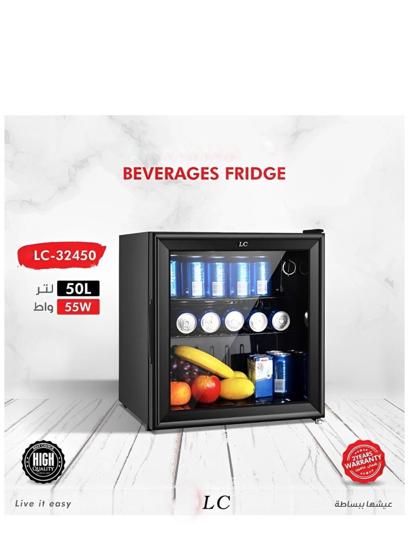 LC Mini Beverages Fridge 50 Liter Black - Image 2