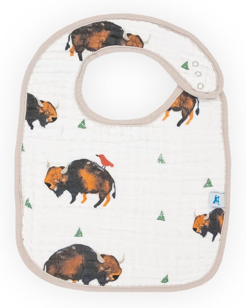 Little Unicorn 3-Pack Cotton Muslin Bib Set - Image 2