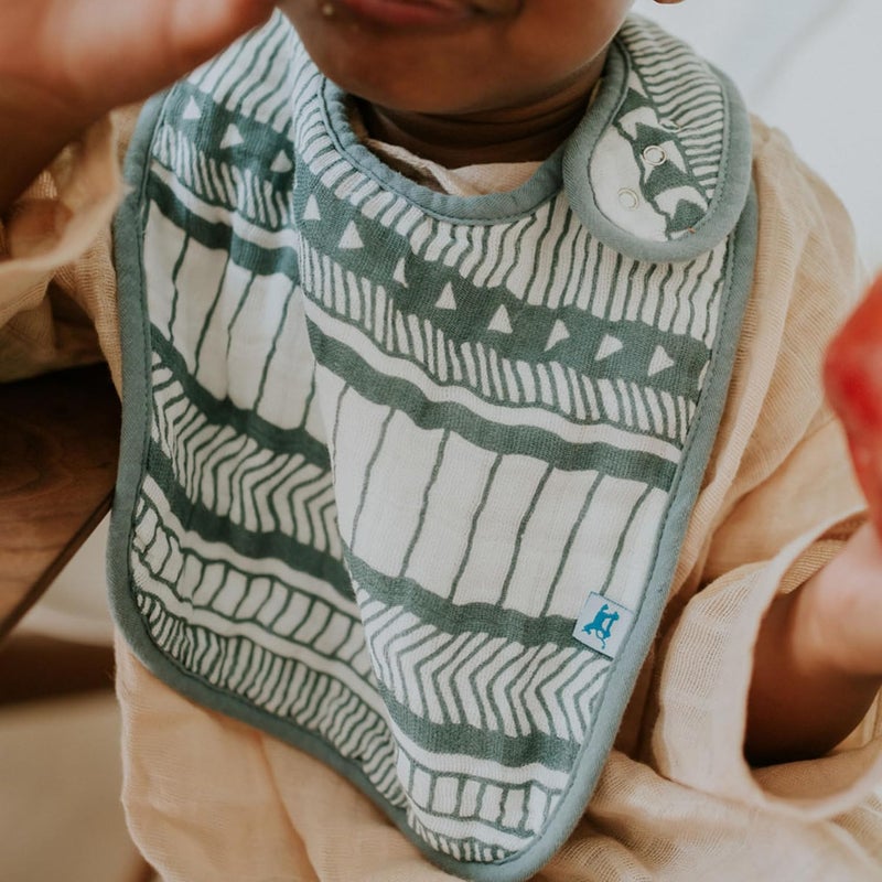 Little Unicorn 3-Pack Cotton Muslin Bib Set - Image 5