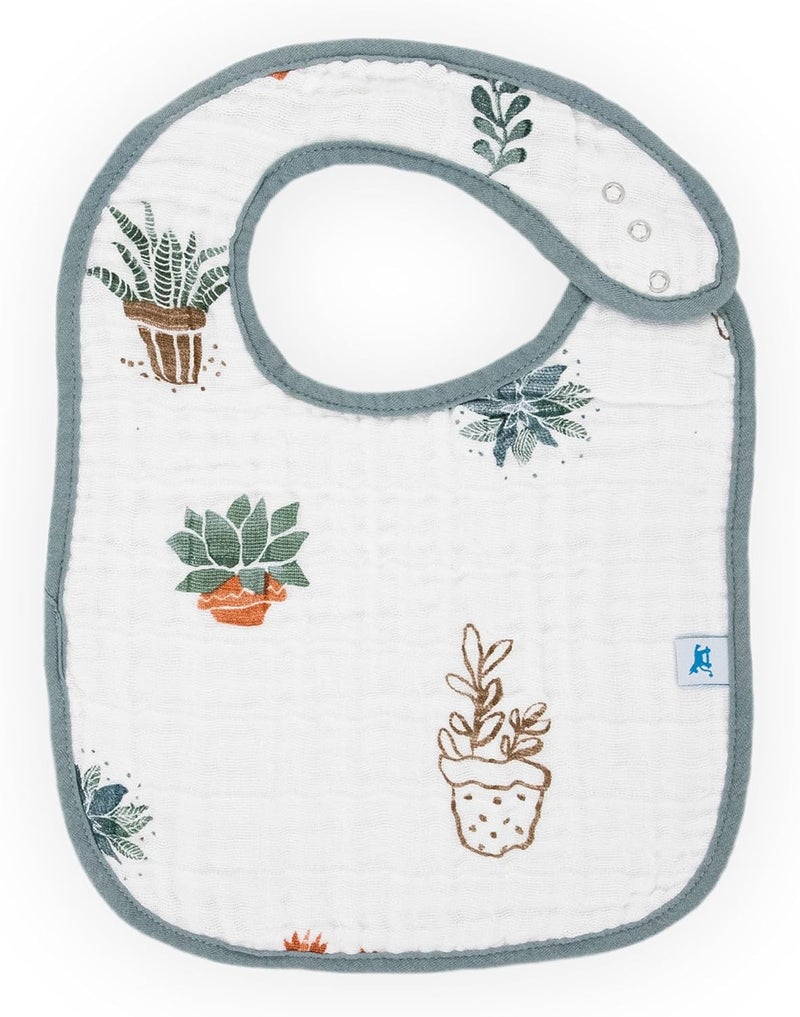 Little Unicorn 3-Pack Cotton Muslin Bib Set - Image 3