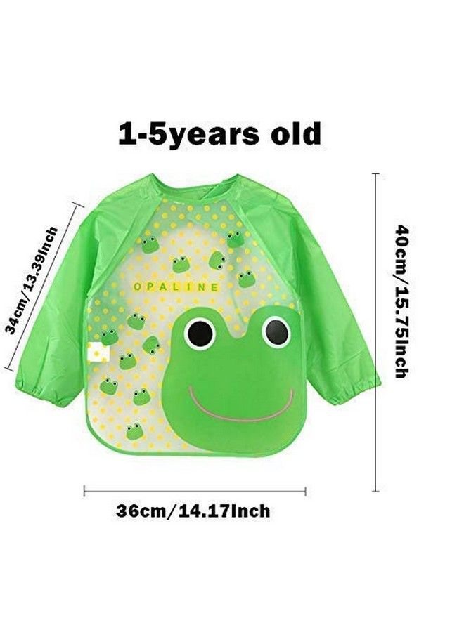 FOK 3 Pc Full Sleeves Washable Waterproof Feeding Bib For Babies And Kidsrandom Color - Image 3