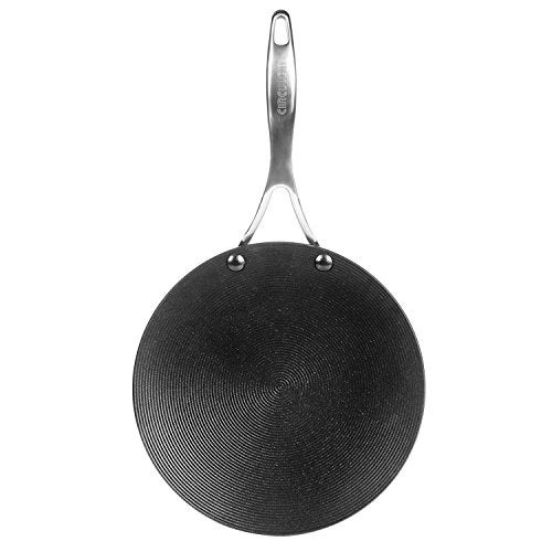 Circulon Hard Anodised Non Stick Aluminium Roti Tawa with Stainless Steel Handle | Chapati Tawa | Nonstick Dosa Tawa | Pan Big Size | Tawa, 26 cm, Black - Image 4