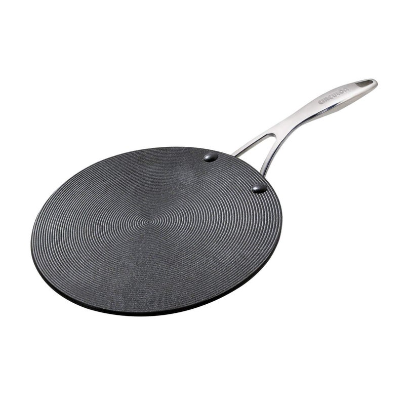 Circulon Hard Anodised Non Stick Aluminium Roti Tawa with Stainless Steel Handle | Chapati Tawa | Nonstick Dosa Tawa | Pan Big Size | Tawa, 26 cm, Black - Image 2