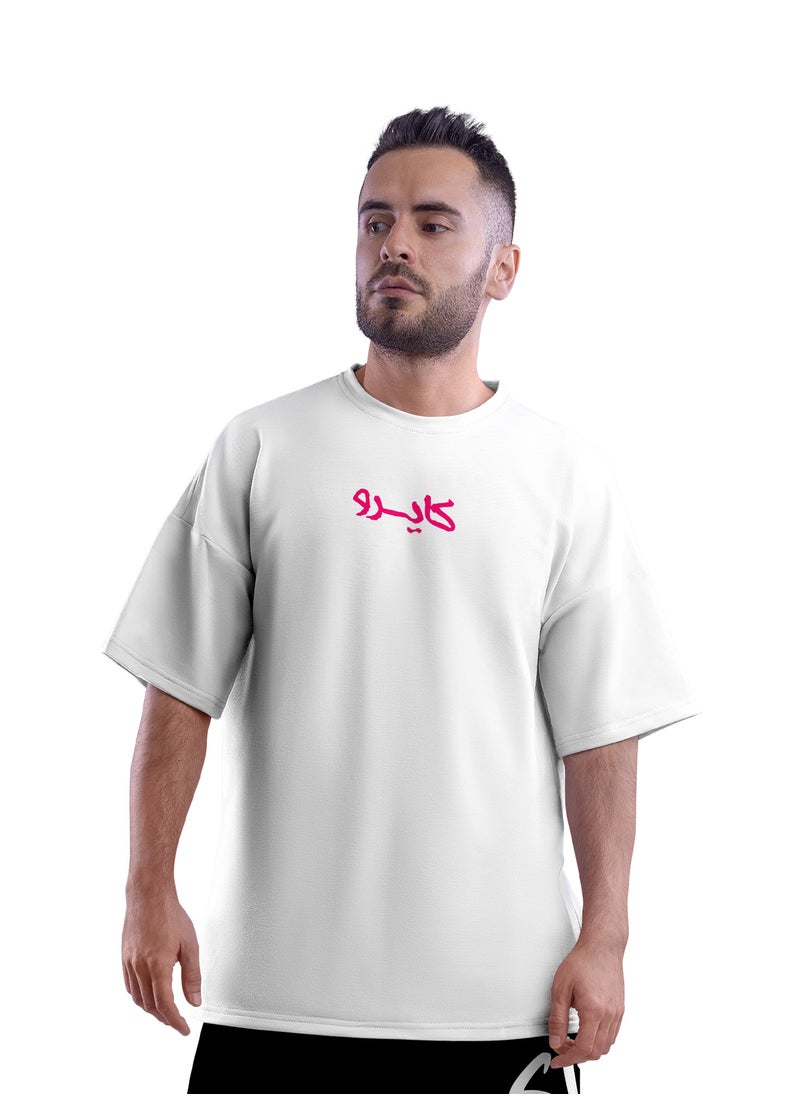 برنت ان جو تيشرت اوفر سايز قطن رجالى او حريمي | تيشرت كايرو  - Image 4