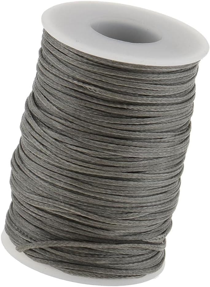 klarako 70 Meters Flat Line Waxed Thread Cord for DIY Handcraft Stitching Leather Crafts Thread Sewing Line  Gray - Image 2