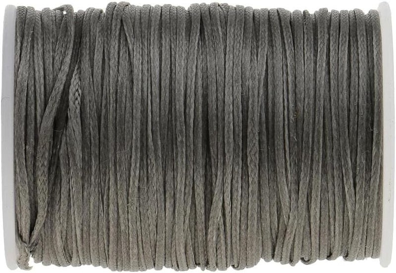 klarako 70 Meters Flat Line Waxed Thread Cord for DIY Handcraft Stitching Leather Crafts Thread Sewing Line  Gray - Image 1