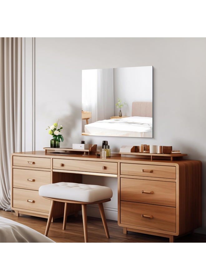 CILIBER Frameless Mirror, 24x24 inch Square Bathroom Mirrors for Wall, Upgraded Shatterproof Vanity Mirror Over Sink with Polished Edge for Bathroom,Bedroom,Living Room and Entryway - Image 2