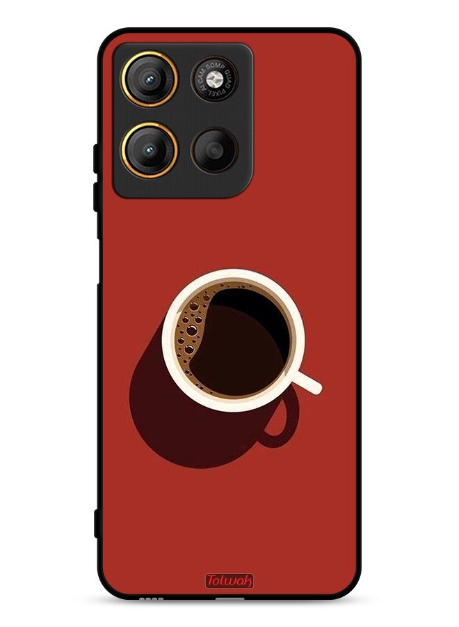 Tolwak Motorola Moto G15 Protective Case Cover Coffee Cup Art