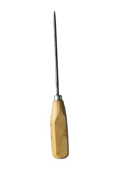 FTE Wooden ice Pick Tool Pocker with Wooden Handle Sharp Edge for All Sort of Works Wood Strong Grip 10mm - Image 1