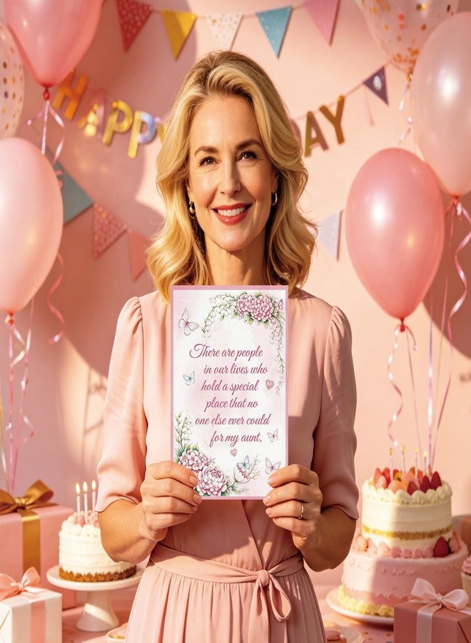 Asmallgf Aunt Birthday Gifts Card for Her from Niece Nephew, Heartfelt Birthday Wishes for Aunt, Meaningful Keepsake Birthday Decoration for Women - Image 5
