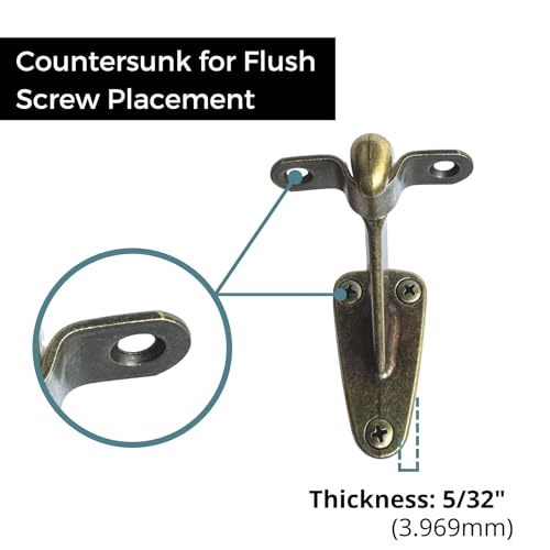 HOWTOOL Heavy Duty Handrail Bracket Antique Brass, 3 Pack | HOWTOOL - Image 3