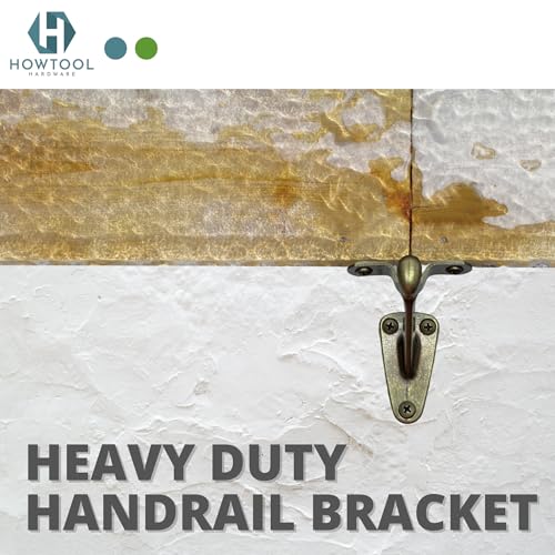 HOWTOOL Heavy Duty Handrail Bracket Antique Brass, 3 Pack | HOWTOOL - Image 5