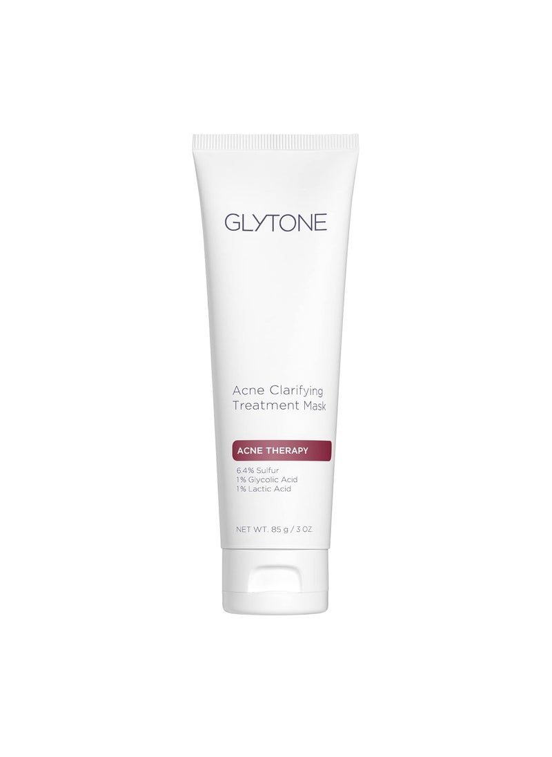Glytone Glytone Acne Treatment Mask for Face with Sulfur  Glycolic Acid Face Mask Acne Spot Treatment Acne Skin Care Face Mask 3oz 