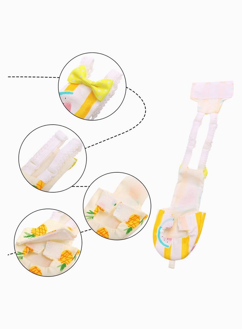 Bird Parrot Diaper 2Pcs Flight Suit Nappy Soft Pet Pee Pad Suitable for Parrot Macaw African Grey Budgie Parakeet Cockatoos Medium Pineapple and Watermelon - Image 5