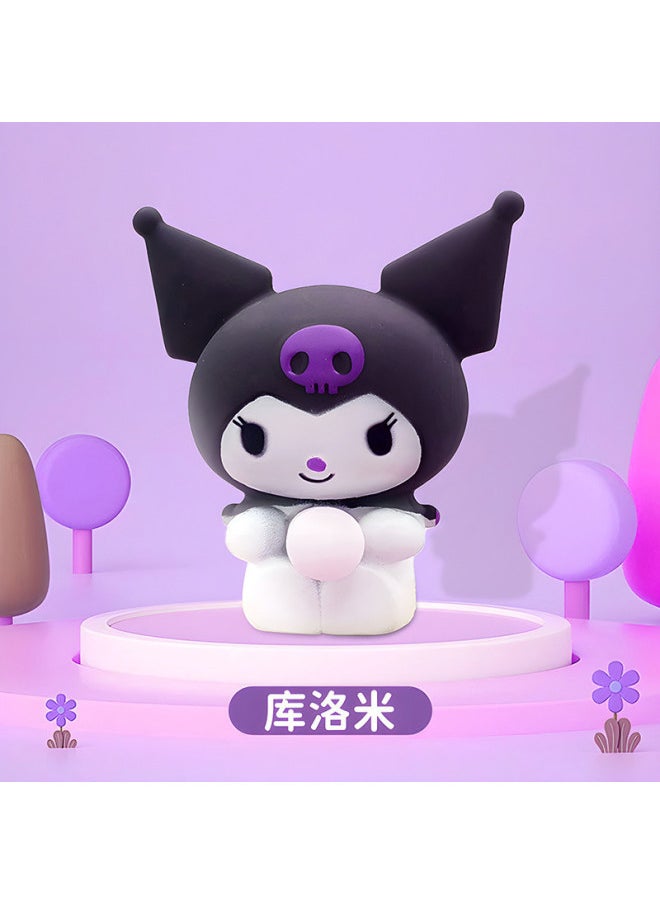 Generic - Sanrio Kulomi Blowing Bubbles Slow Rebound Decompression Artifact Vent Cartoon Decompression Pinch Music Non-toxic Stall-Color:Super Soft [little Black Luo]/split Bubbles-[fun Pinch Fun] Unzip A Good Mood - Image 1